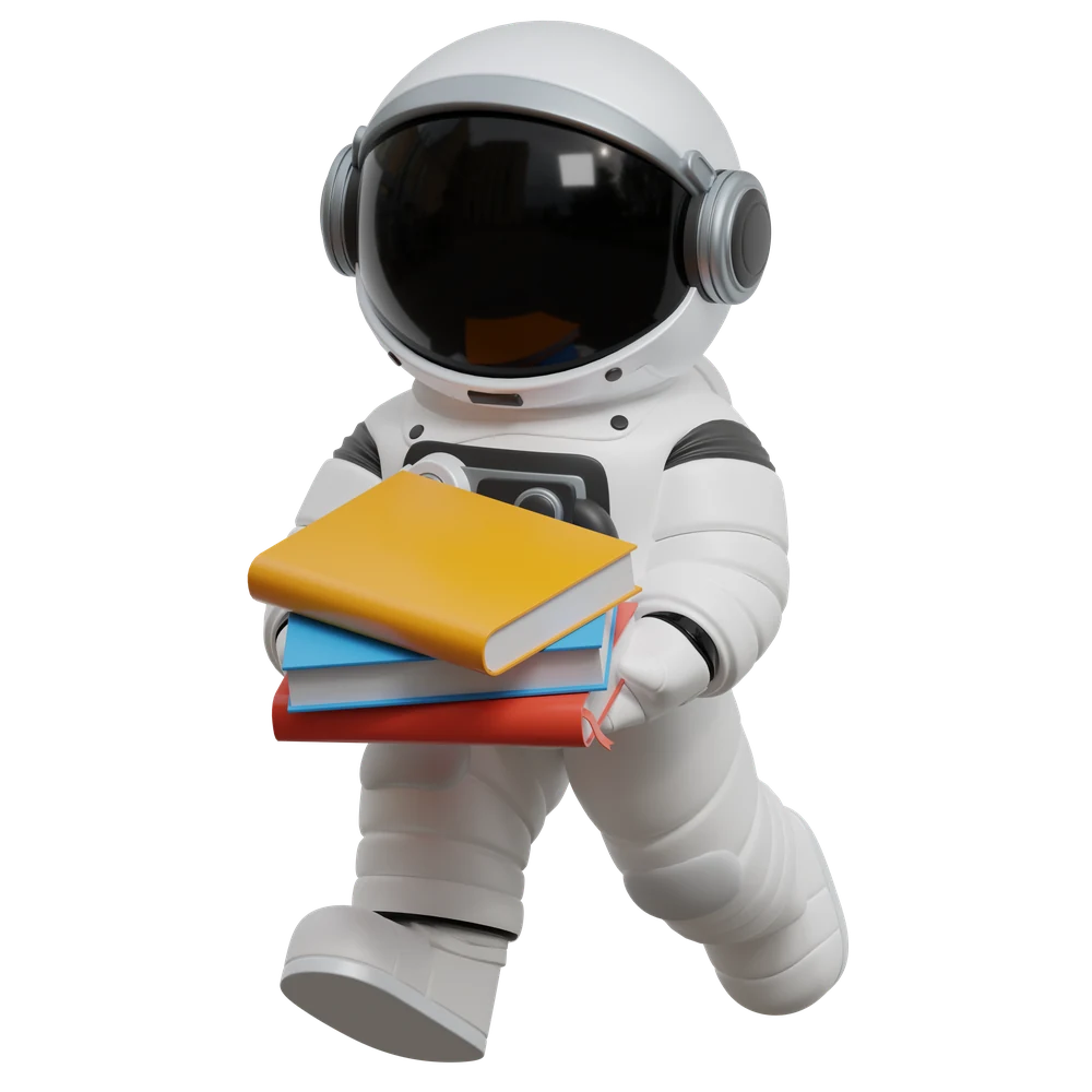 Astronaut nâng sách